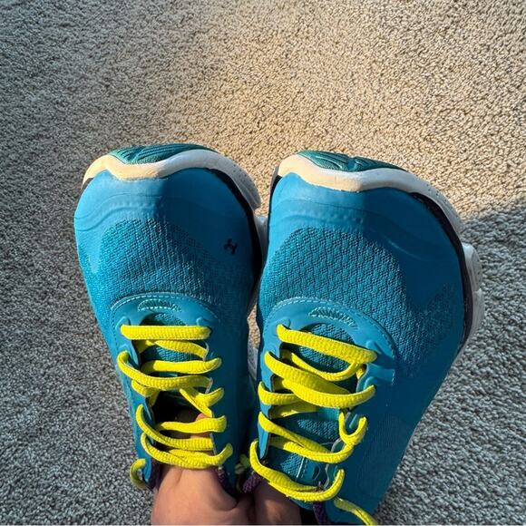 UA Under Armour Micro G Blue & Green Running Shoes Athletic Sneakers Size 8 - Picture 3 of 10